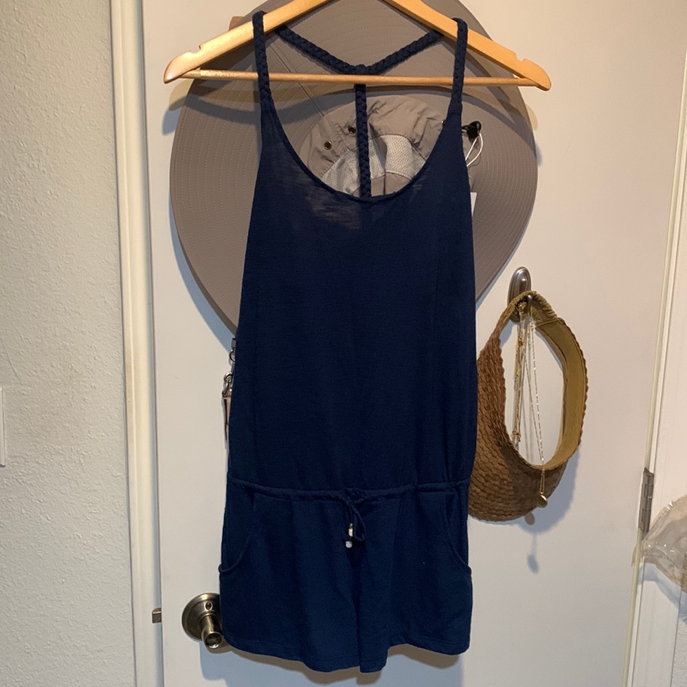 Becca navy blue shorts romper